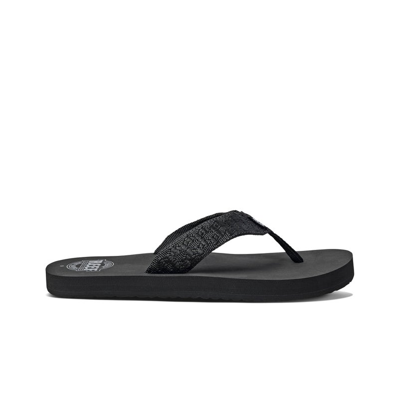 Reef Smoothy Mens Beach Flip Flop, Soft Woven Strap Made From 100% Recycled PET, Black, 13 - Image 4